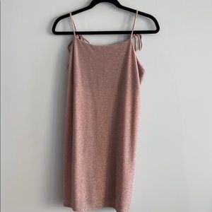 Nude sparkle mini dress